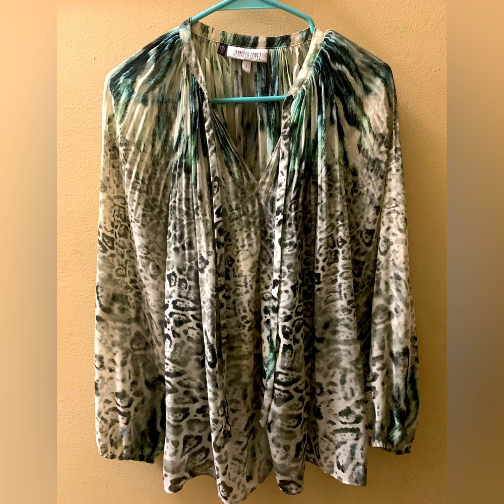 Sheer snow leopard print, vibrant colors